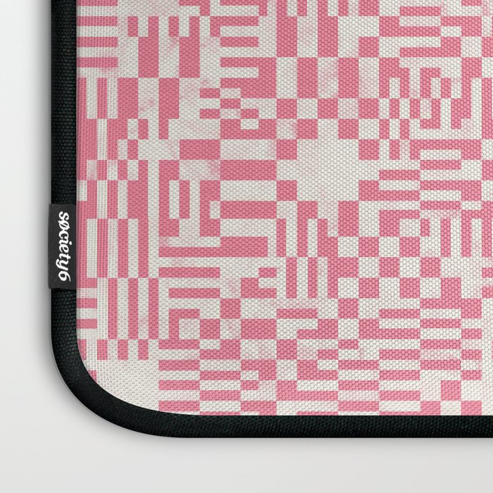 Checkered Pink Matrix Laptop Sleeve Gallery Image 3