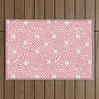 Checkered Pink Matrix Outdoor Rug Gallery Image 1