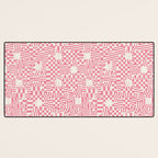 Checkered Pink Matrix Desk Mat Gallery Image 3
