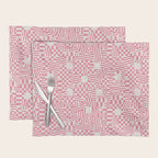 Checkered Pink Matrix Placemat Gallery Image 1