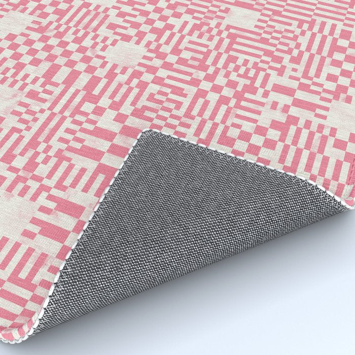 Checkered Pink Matrix Rug Gallery Image 4