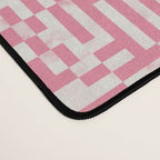 Checkered Pink Matrix Desk Mat Gallery Image 4