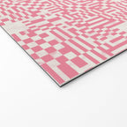 Checkered Pink Matrix Welcome Mat Gallery Image 2