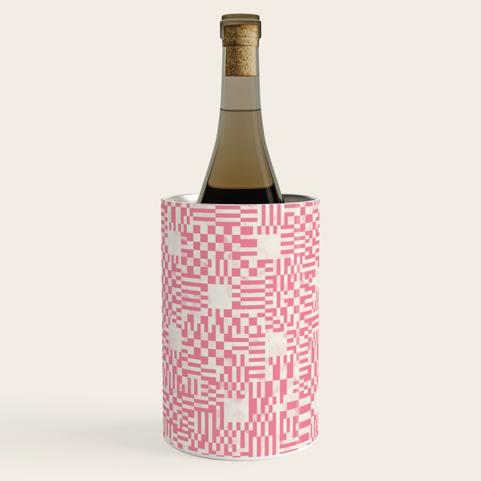 Checkered Pink Matrix Wine Chiller Gallery Image 1