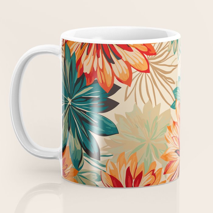 Floral Summer in Vibrant Blooms Coffee Mug Gallery Image 3