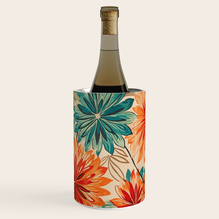 Floral Summer in Vibrant Blooms Wine Chiller Gallery Image 3