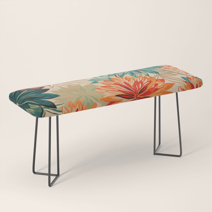 Floral Summer in Vibrant Blooms Bench Gallery Image 1