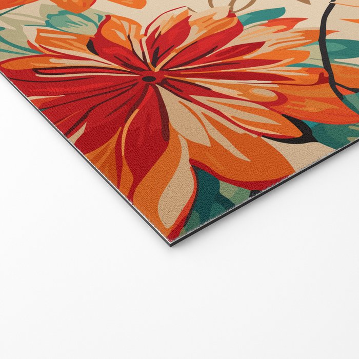 Floral Summer in Vibrant Blooms Welcome Mat Gallery Image 2