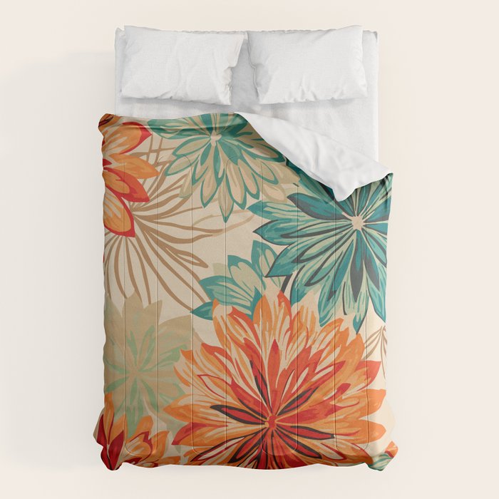 Floral Summer in Vibrant Blooms Comforter Gallery Image 6