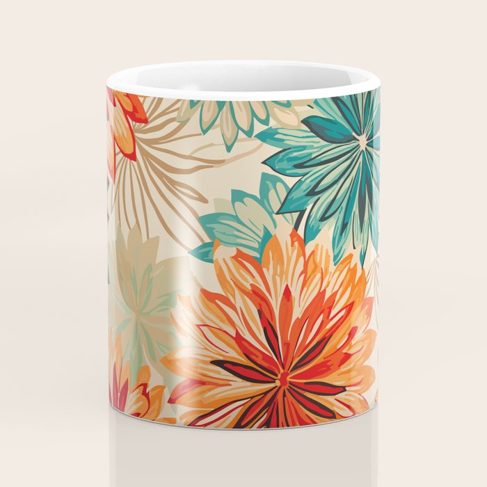 Floral Summer in Vibrant Blooms Coffee Mug Gallery Image 4