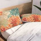 Floral Summer in Vibrant Blooms Pillow Sham Gallery Image 2