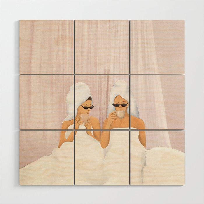Morning with a friend Wood Wall Art Gallery Image 1