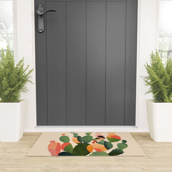 Cactus & Birds 1 Welcome Mat Gallery Image 3