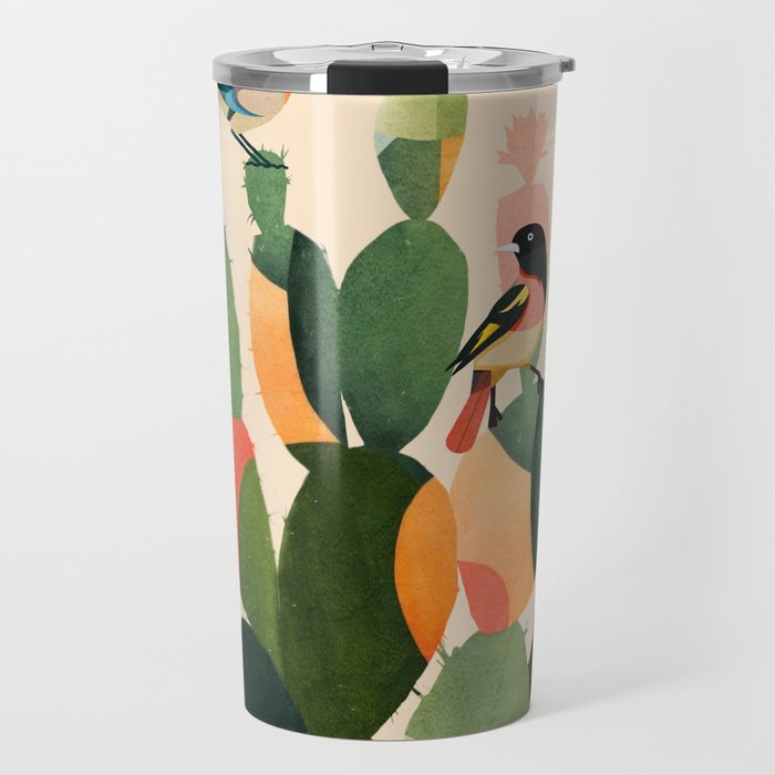 Cactus & Birds 1 Travel Mug Gallery Image 1