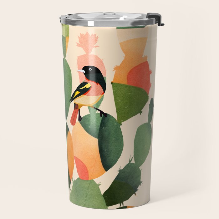 Cactus & Birds 1 Travel Mug Gallery Image 2