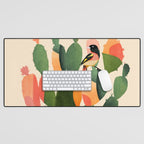 Cactus & Birds 1 Desk Mat Gallery Image 1