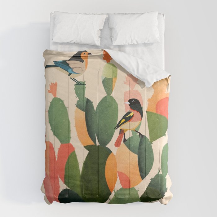 Cactus & Birds 1 Comforter Gallery Image 6