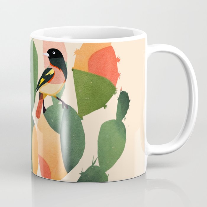Cactus & Birds 1 Coffee Mug Gallery Image 1
