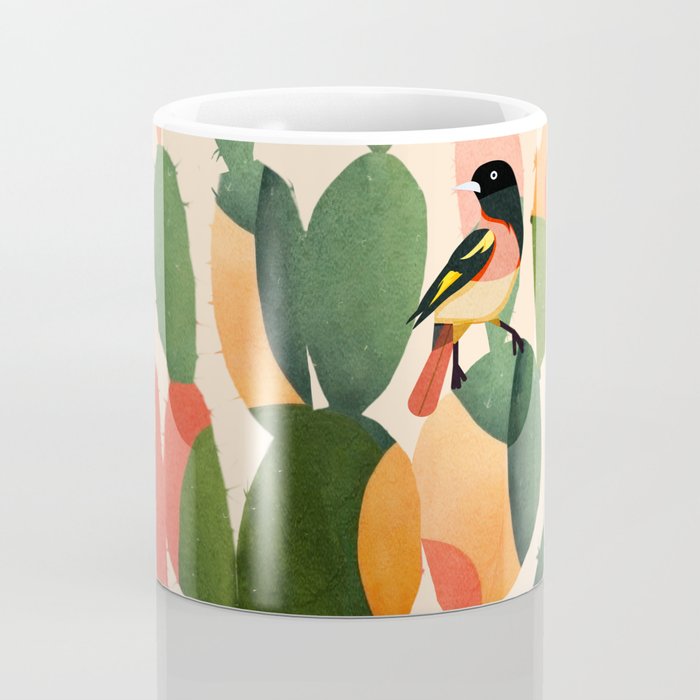Cactus & Birds 1 Coffee Mug Gallery Image 4