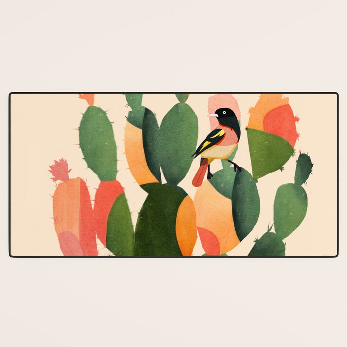 Cactus & Birds 1 Desk Mat Gallery Image 3
