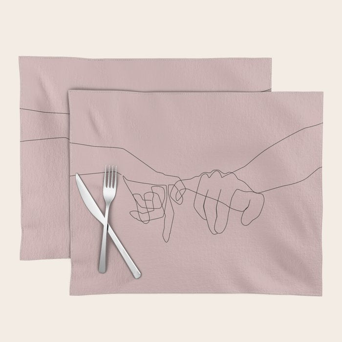 Blush Pinky Placemat Gallery Image 1