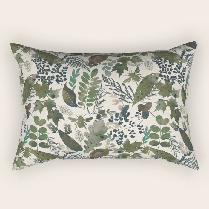 Greenish forest Rectangular Pillow Gallery Image 1