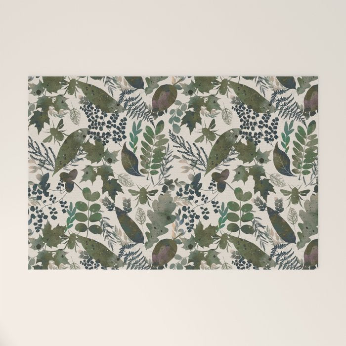 Greenish forest Welcome Mat Gallery Image 1