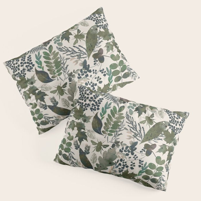 Greenish forest Pillow Sham Gallery Image 1