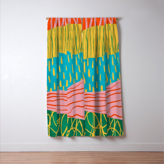 Pop Pattern Collage | PATTERN 10: The Retro Edition Window Curtain Gallery Image 3