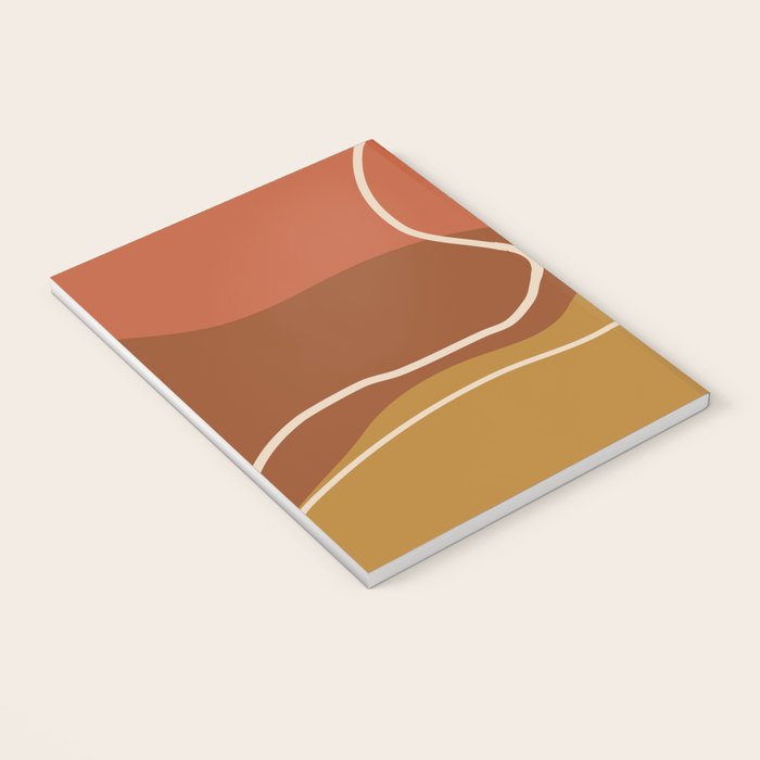 Abstract Organic Shapes in Zen Desert Color  Notebook Gallery Image 3