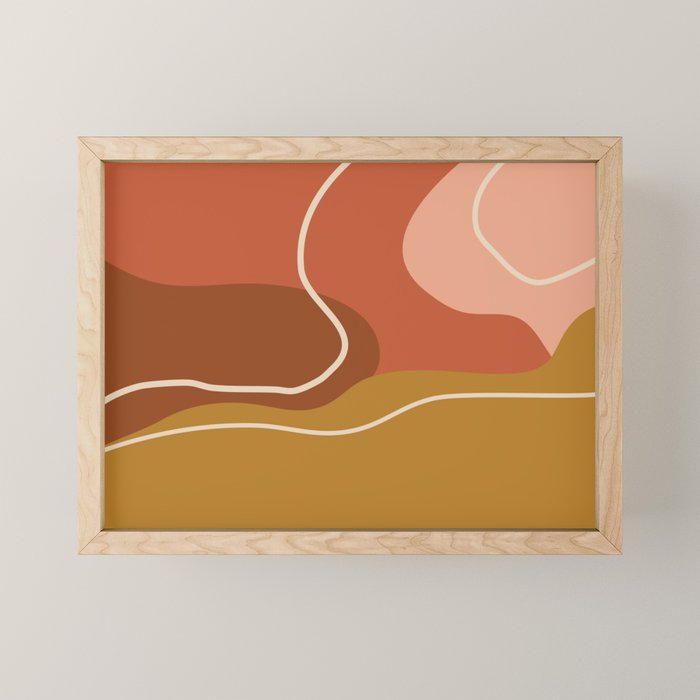 Abstract Organic Shapes in Zen Desert Color  Mini Art Print Gallery Image 1