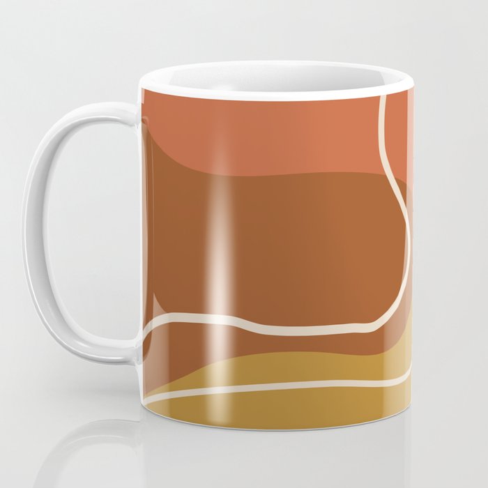 Abstract Organic Shapes in Zen Desert Color  Coffee Mug Gallery Image 3