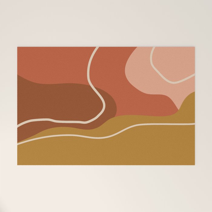Abstract Organic Shapes in Zen Desert Color  Welcome Mat Gallery Image 1