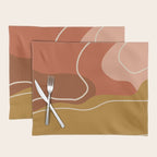 Abstract Organic Shapes in Zen Desert Color  Placemat Gallery Image 1