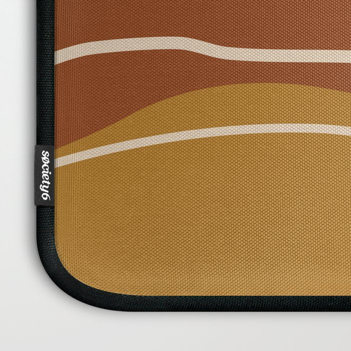 Abstract Organic Shapes in Zen Desert Color  Laptop Sleeve Gallery Image 3