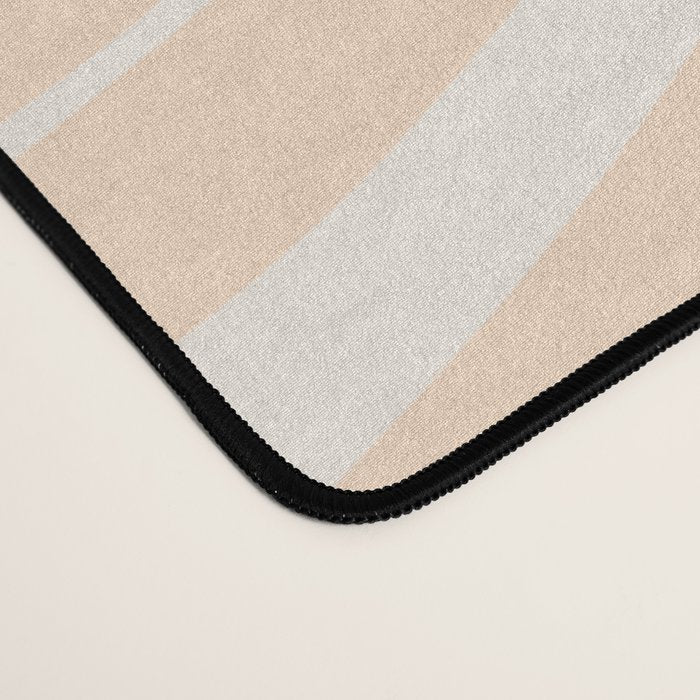 Retro Modern Liquid Swirl Abstract Pattern Square in Soft Pale Peach  Desk Mat Gallery Image 4