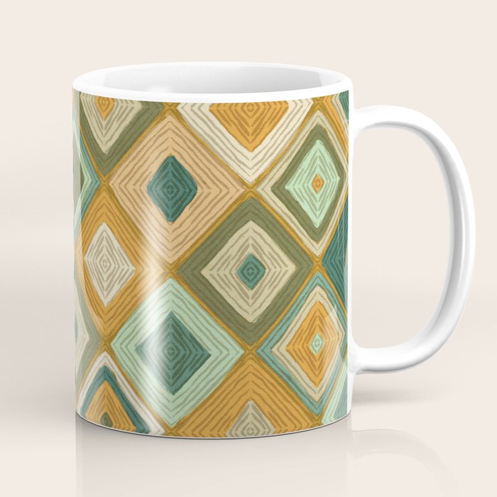 Hand-drawn Quilt #6 Coffee Mug Gallery Image 1