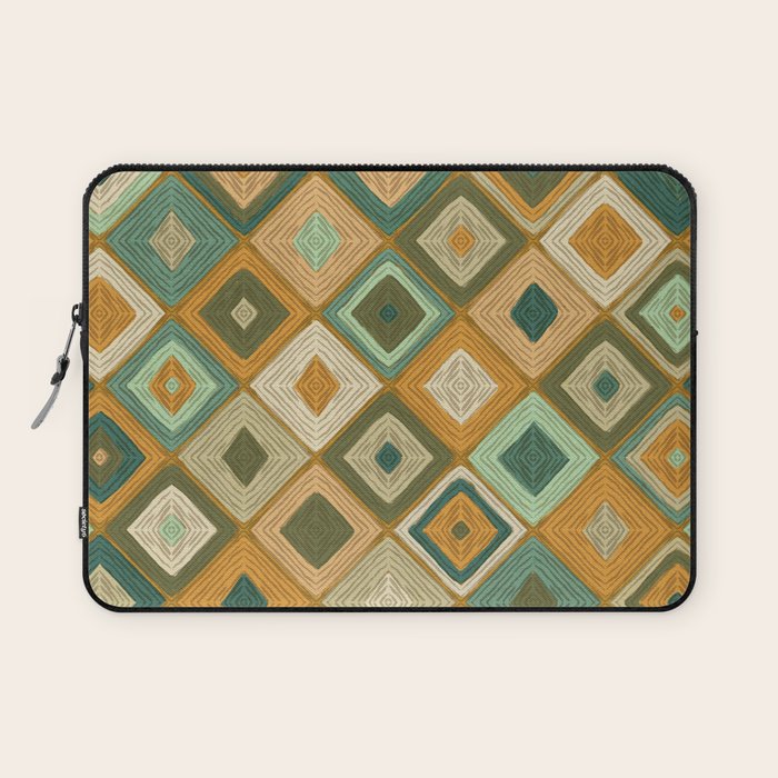 Hand-drawn Quilt #6 Laptop Sleeve Gallery Image 1