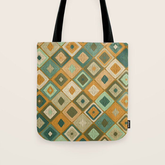 Hand-drawn Quilt #6 Tote Bag Gallery Image 1