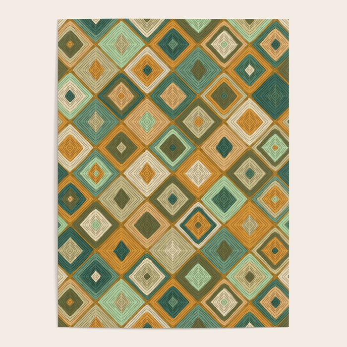 Hand-drawn Quilt #6 Poster Gallery Image 4