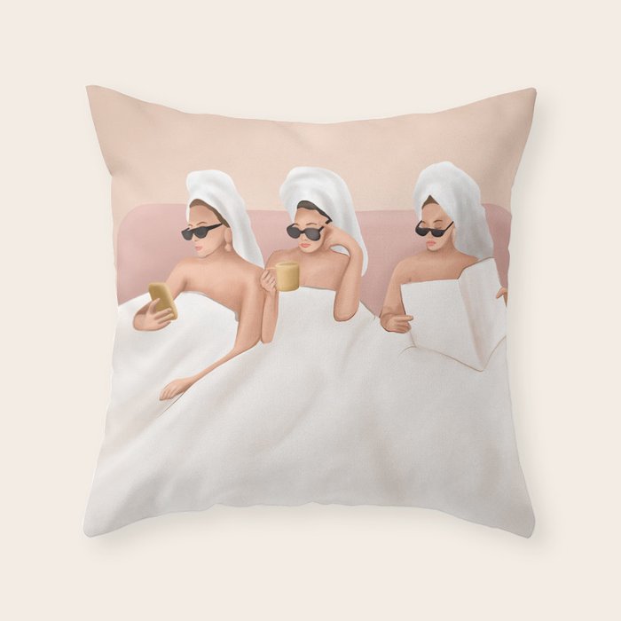 Good Friendly Morning Throw Pillow Gallery Image 6