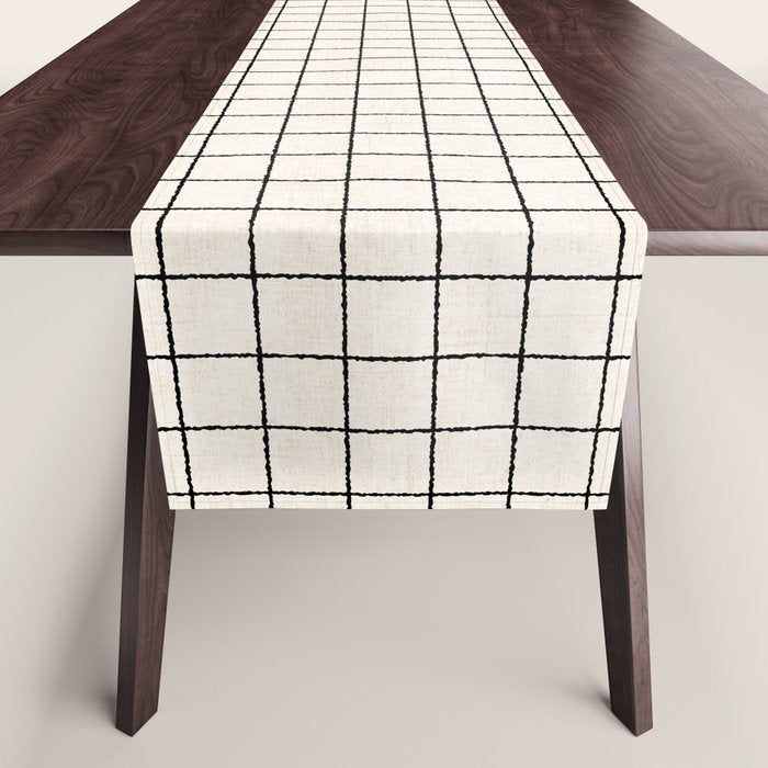 LINEN GRID Table Runner Gallery Image 1