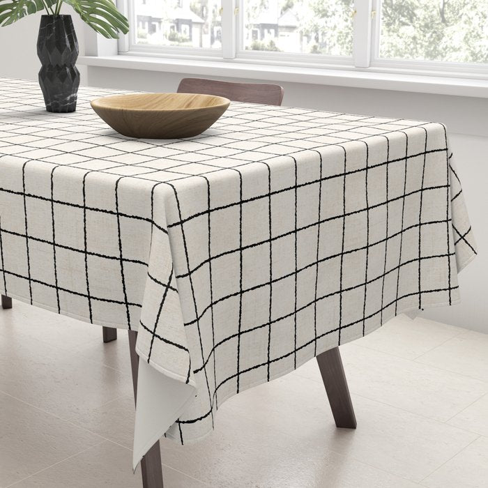 LINEN GRID Tablecloth Gallery Image 3