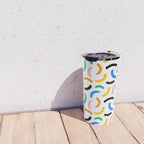 Colorful abstract brush stroke art pattern Travel Mug Gallery Image 4