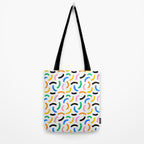Colorful abstract brush stroke art pattern Tote Bag Gallery Image 2