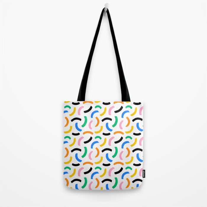 Colorful abstract brush stroke art pattern Tote Bag Gallery Image 2