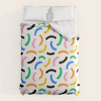 Colorful abstract brush stroke art pattern Comforter Gallery Image 6