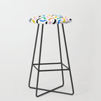 Colorful abstract brush stroke art pattern Stool Gallery Image 1