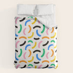 Colorful abstract brush stroke art pattern Duvet Cover Gallery Image 6