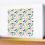 Colorful abstract brush stroke art pattern Wall Mural Gallery Image 2